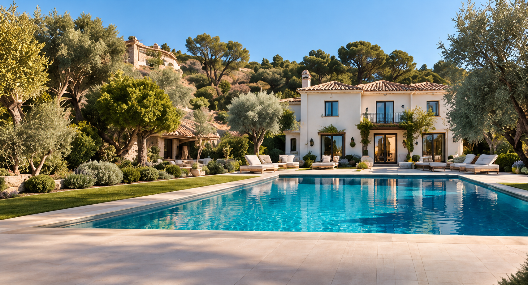 Villa Essence y su piscina entre jardines de La Zagaleta